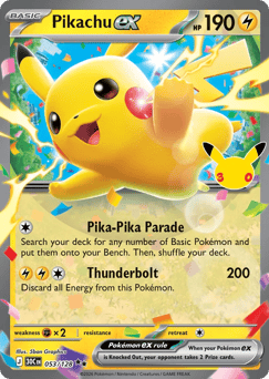 Pikachu ex — 30th Celebration