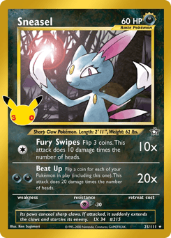 Sneasel #025 — 30th Celebration: Classic Collection