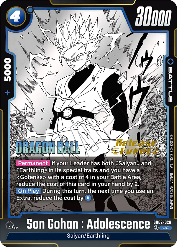 Son Gohan : Adolescence — Manga Booster 02