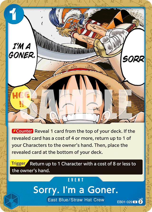 Sorry. I'm a Goner. EB-01 EB01-029