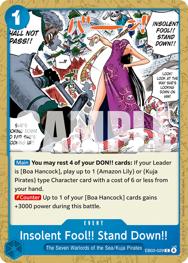 Insolent Fool!! Stand Down!! EB-03 EB03-029