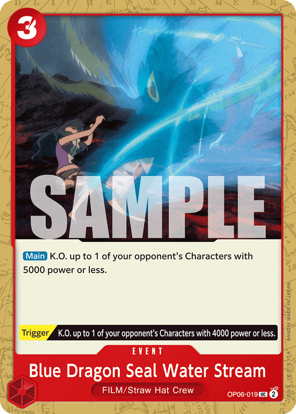 Blue Dragon Seal Water Stream OP-06 OP06-019