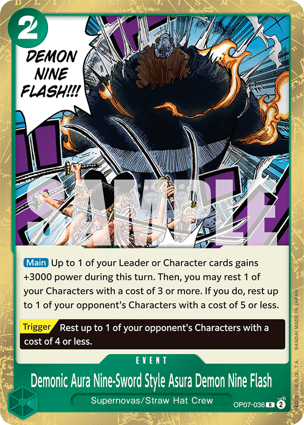 Demonic Aura Nine-Sword Style Asura Demon Nine Flash — 500 YEARS IN THE FUTURE - OP-07