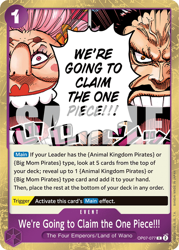 We're Going to Claim the One Piece!!! OP-07 OP07-077