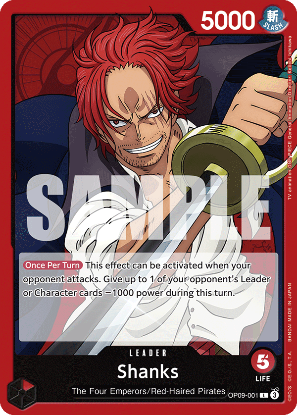 Shanks #OP09-001 — EMPERORS IN THE NEW WORLD - OP-09