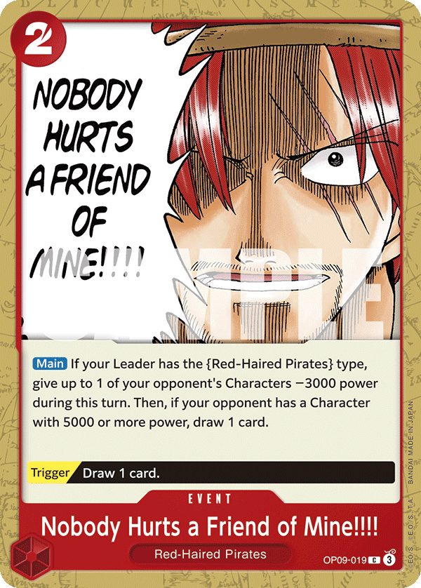 Nobody Hurts a Friend of Mine!!!! OP-09 OP09-019