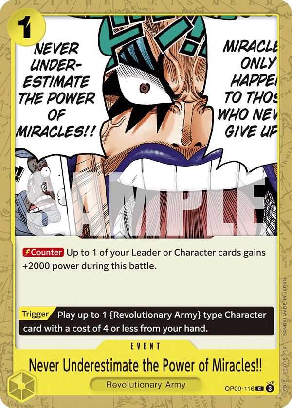 Never Underestimate the Power of Miracles!! OP-09 OP09-116