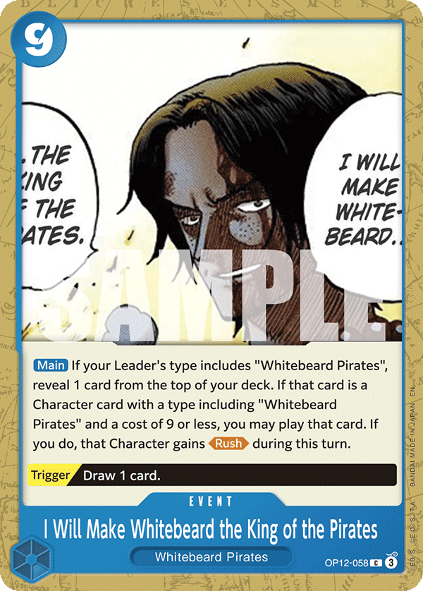 I Will Make Whitebeard the King of the Pirates OP-12 OP12-058