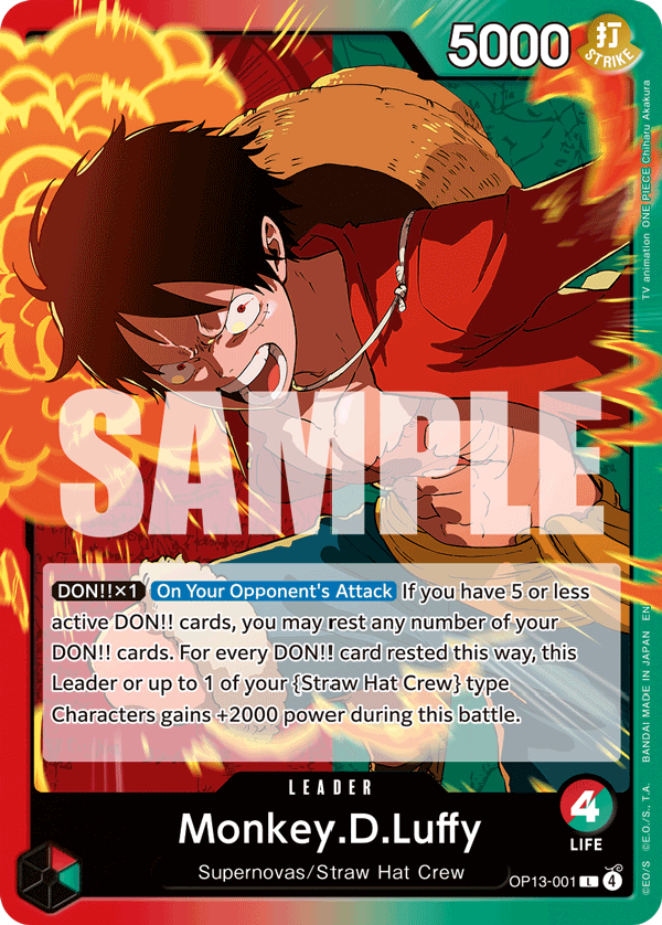 Monkey.D.Luffy #OP13-001 — CARRYING ON HIS WILL - OP-13