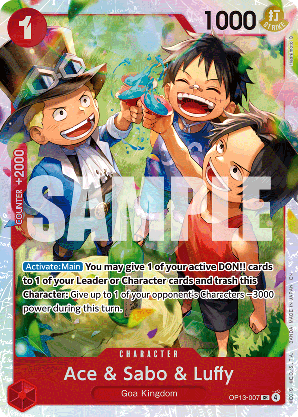 Ace & Sabo & Luffy #OP13-007 — CARRYING ON HIS WILL - OP-13