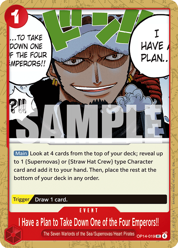 I Have a Plan to Take Down One of the Four Emperors!! OP-14 OP14-019