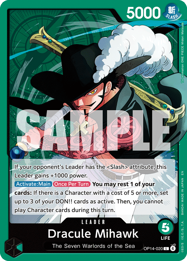 Dracule Mihawk — The Azure Sea’s Seven - OP-14