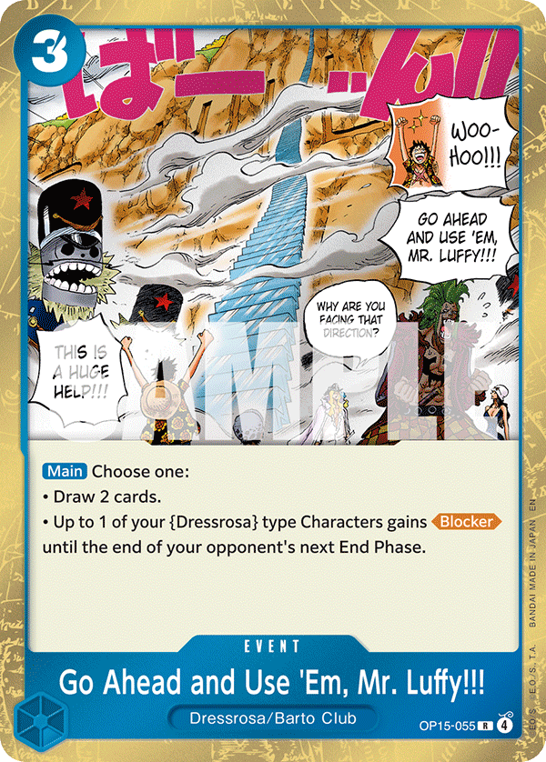 Go Ahead and Use 'Em, Mr. Luffy!!! OP-15 OP15-055