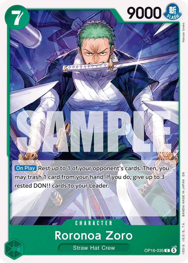 Roronoa Zoro — The Time Of Battle - OP-16