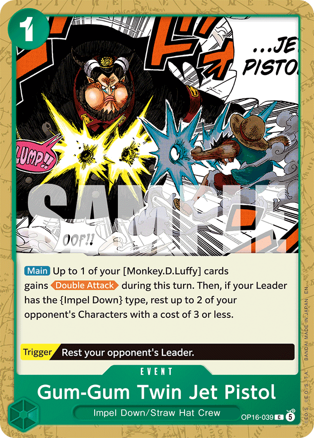 Gum-Gum Twin Jet Pistol — The Time Of Battle - OP-16