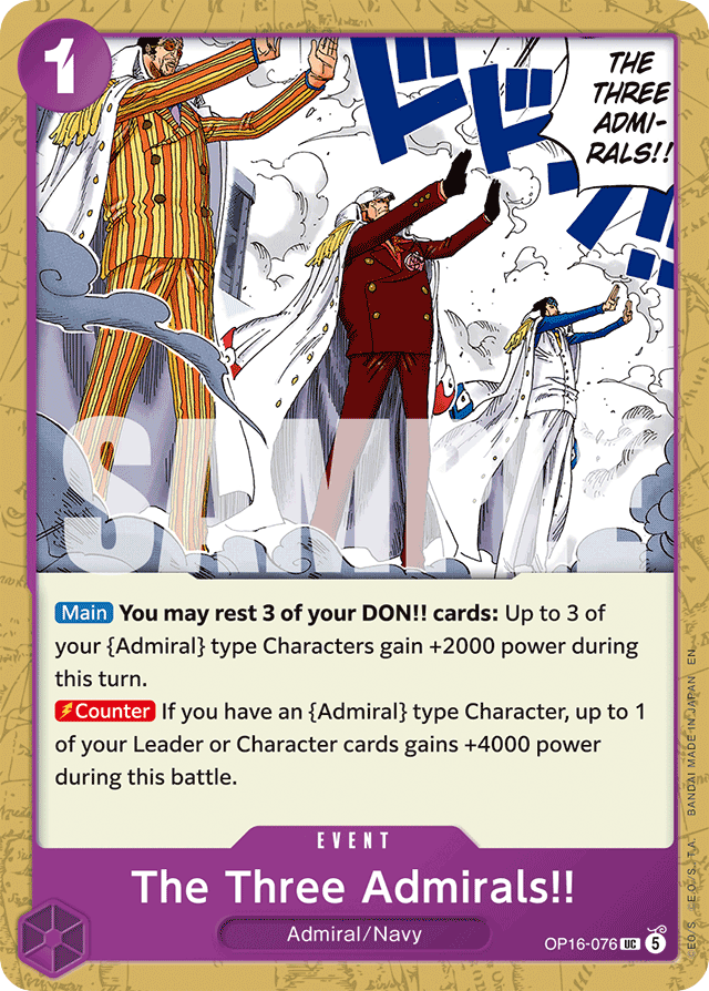 The Three Admirals!! — The Time Of Battle - OP-16