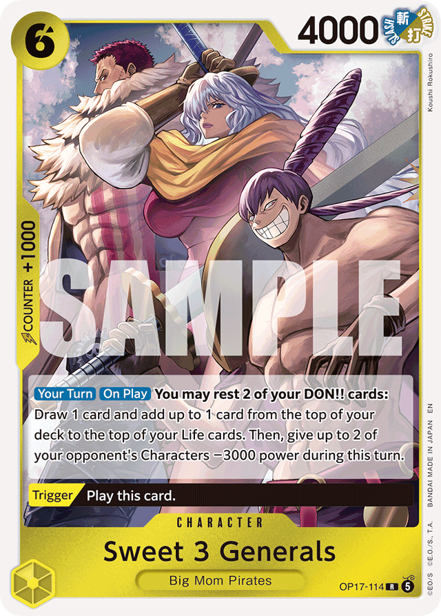 Sweet 3 Generals — The World's Strongest Warriors - OP-17