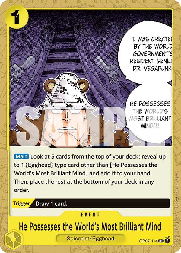 He Possesses the World's Most Brilliant Mind PRB-02 OP07-114
