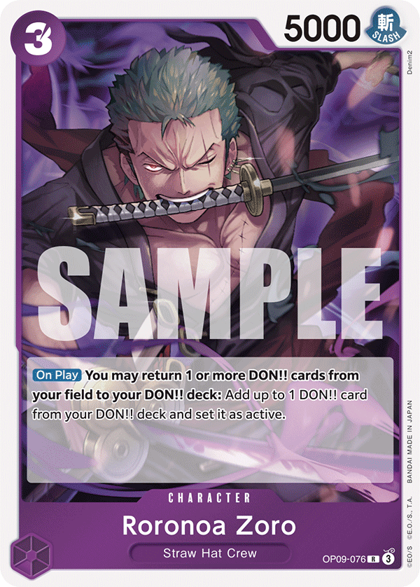 Roronoa Zoro PRB-02 OP09-076