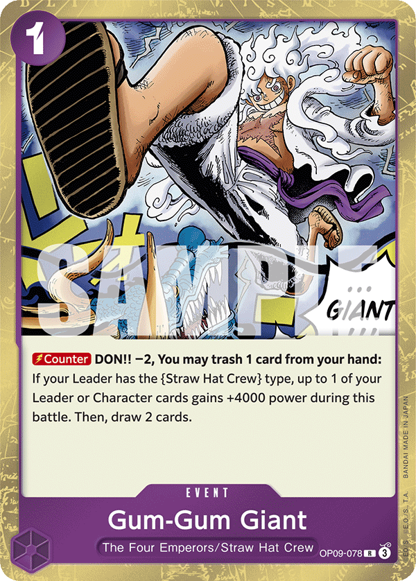 Gum-Gum Giant #OP09-078 — ONE PIECE CARD THE BEST vol.2 - PRB-02