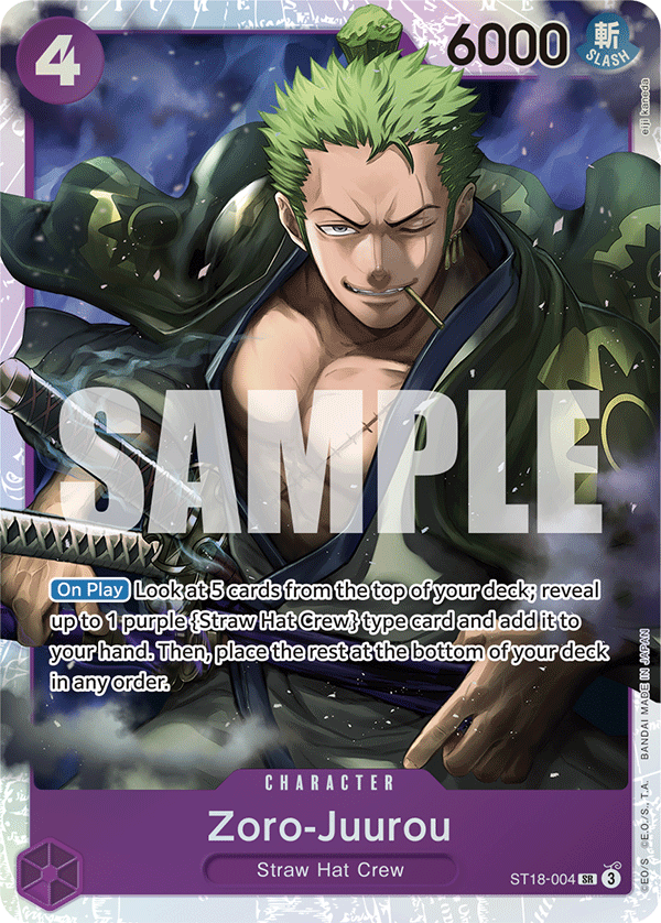 Zoro-Juurou #ST18-004 — Purple Monkey.D.Luffy - ST-18