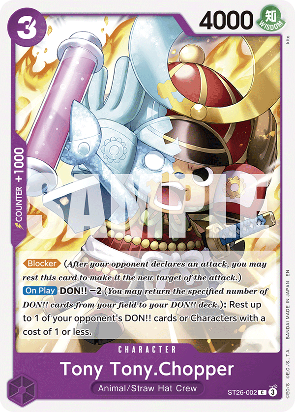 Tony Tony.Chopper #ST26-002 — PURPLE/BLACK Monkey.D.Luffy - ST-26