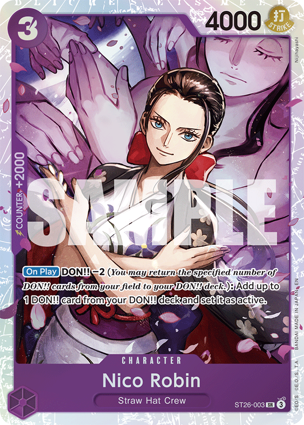 Nico Robin — PURPLE/BLACK Monkey.D.Luffy - ST-26