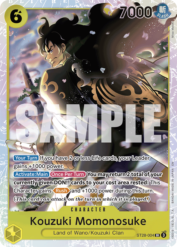 Kouzuki Momonosuke #ST28-004 — GREEN/YELLOW Yamato - ST-28