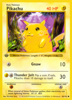 Pikachu BASE1 58
