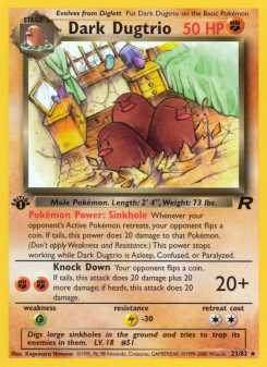 Dark Dugtrio BASE5 23
