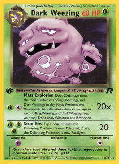Dark Weezing BASE5 31