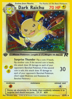 Dark Raichu BASE5 83