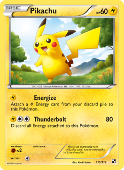 Pikachu #115 — Nero e Bianco
