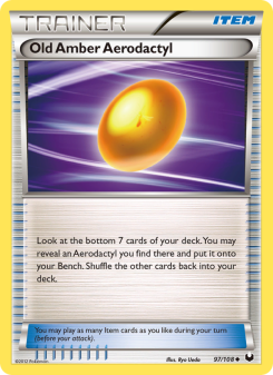 Old Amber Aerodactyl DEX 97