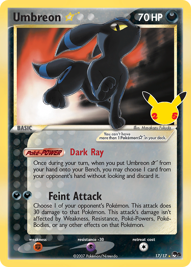 Umbreon Star CEL25 17A