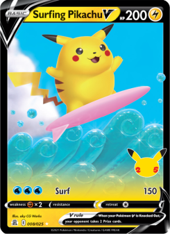 Surfing Pikachu V CEL25 8