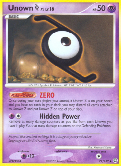 Unown Z SW 72