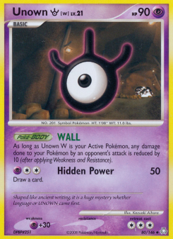 Unown W LA 80