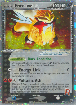 Rocket's Entei ex #97 — Team Rocket Returns