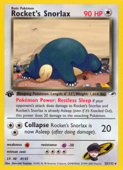 Rocket's Snorlax GYM1 33