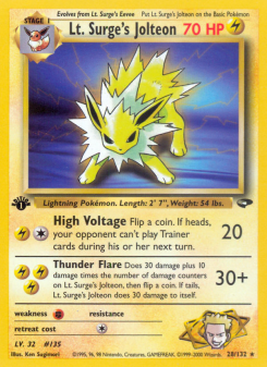 Lt. Surge's Jolteon GYM2 28