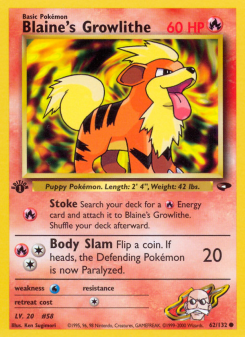 Blaine's Growlithe GYM2 62