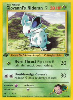 Giovanni's Nidoran♀ GYM2 75