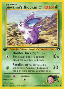 Giovanni's Nidoran♂ GYM2 76