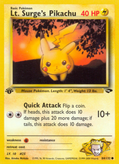 Lt. Surge's Pikachu GYM2 84