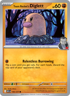Team Rocket's Diglett ASC 100