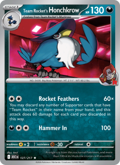 Team Rocket's Honchkrow ASC 127