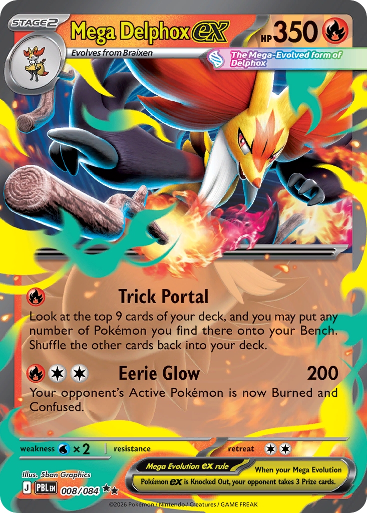 Mega Delphox ex #008 — Buio Pesto