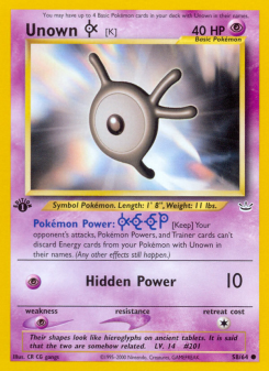 Unown [K] NEO3 58