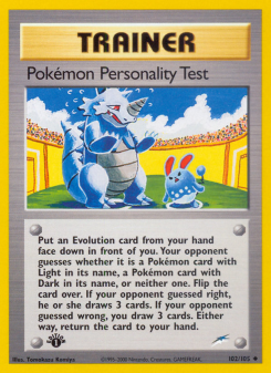 Pokémon Personality Test NEO4 102